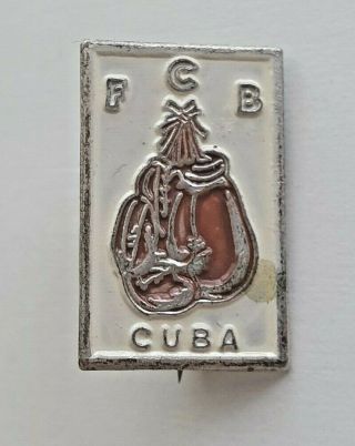 Cuban Boxing Federation Cuba Pin Badge Rare