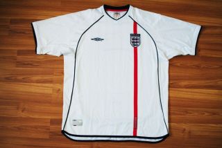 England National Team 2001 - 2002 - 2003 Home Football Shirt Jersey Mens Xlarge Rare