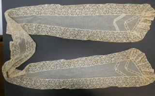 Antique Crochet Lace Collar Sash Wrap
