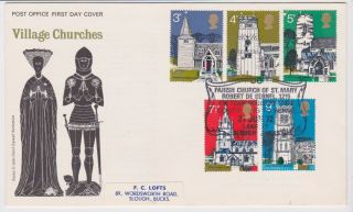 Gb Stamps Rare First Day Cover 1972 Churches St Mary Langley Slough