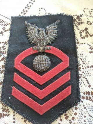 Antique Us Navy First Class Petty Officer Patch.  Pre Wwii (1920 