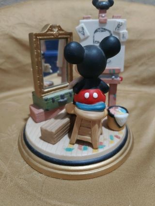Mickey Mouse Painting Walt Disney Self Portrait Figurine Ceramic RARE 3