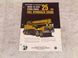 Rare 1950s Warner Swasey 25 Ton Crane Truck Dealer Brochure