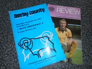Derby County V West Bromwich Albion 1971/2 Sept 25 Rare Directors Issue