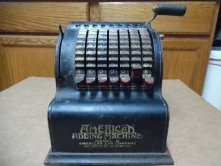 Antique Art Deco American Adding Machine American Can Co Chicago ILL Early 1900s 2