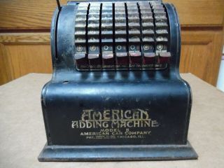 Antique Art Deco American Adding Machine American Can Co Chicago ILL Early 1900s 3