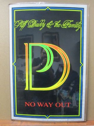 Puff Daddy & The Family No Way Velvet Black Light Poster 1997 Flocked Inv G1870