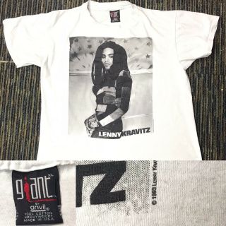 Rare Vtg 90s Lenny Kravitz Rock Rap T Shirt Giant Tag Usa Made Tee Mens L/xl
