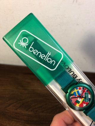 Vintage United Colors of Benetton Bulova Time of the World Flag Watch 1980s 2