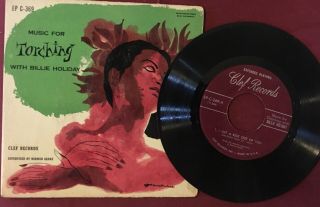 Billie Holiday Music For Torching Rare Clef Ep C - 368 45rpm 1955