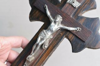 ⭐ antique French crucifix,  holy water font,  19 th century ⭐ 3