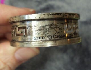 Vtg Estate Find H C & S Sterling Silver NAPKIN RING 1 3/4 