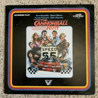 The Cannonball Run Laserdisc - Burt Reynolds & Farrah Fawcett - Very Rare