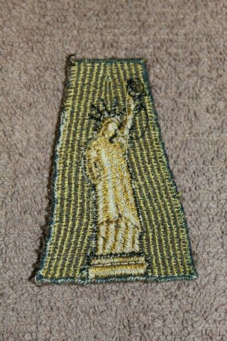 Rare WW1 U.  S.  Army 77th Infantry Division Woven Green Wool Combat Patch 2