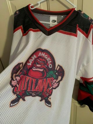 Vintage San Angelo Outlaws Jersey Xl Rare Made In Usa