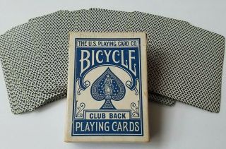 Rare Bicycle 808 Club Back Vintage Playing Cards Blue W Magic Gambler Trick Card