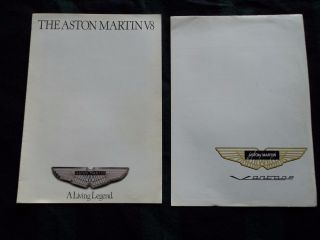 Aston Martin 1975 Vantage And V8 Sales Brochures,  Vgc,  Rare