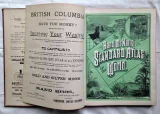 Standard Atlas of the World Rand McNally 1889 Maps Illustrations RARE 3