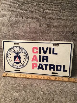 Rare Civil Air Patrol License Plate Air Force Auxiliary
