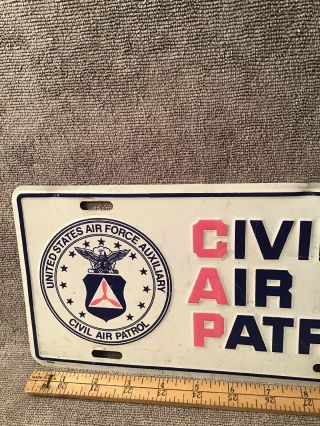 Rare Civil Air Patrol License Plate Air Force Auxiliary 2