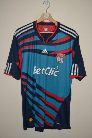 Rare Lyon Olympique Lyonnais 2010 - 2011 Adidas Cup Shirt Large Mens