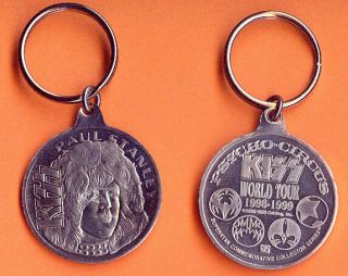 Kiss Coin Key Chain Paul Stanley Rare Psycho Circus Nickel Silver