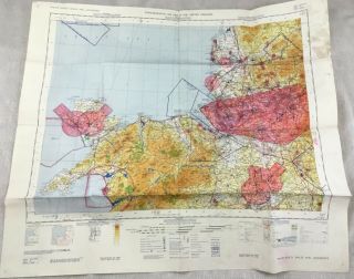 1966 Vintage Military Map Of North Wales Lancashire Uk Topographical Chart Raf