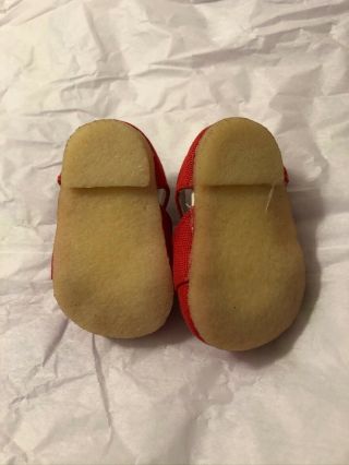 Rare American Girl Doll KIT SANDALS from 1934 Swimsuit Red Canvas Shoes 2