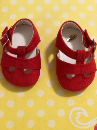 Rare American Girl Doll KIT SANDALS from 1934 Swimsuit Red Canvas Shoes 3