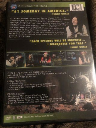 The Tommy Wi - Show (DVD) Season 1.  Very Rare And Funny Tommy Wiseau Series 2