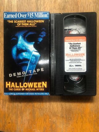Halloween 6: The Curse Of Michael Myers Vhs Demo Tape Screener Rare Oop
