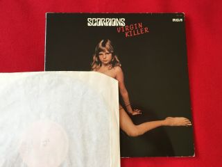 Scorpions " Virgin Killer " French 1977 Lp Vinyl Record Banned Cover Rare Ppl - 4