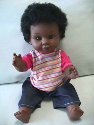 Rare Toyse Made In Spain African American Boy Doll 14 "