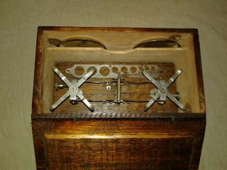 Antique Balance Scale With Wood Box 12 Weights - Gold Or Silver Scientific