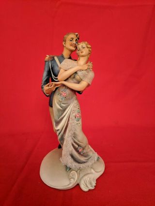 Antonio Borsato Figurine " An Officer And A Lady " Rare