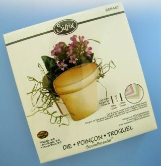 Rare Sizzix Eileen Hull Bigz Die Clay Pot Flower 3d Embellishment Discontinued