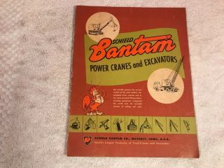 Rare 1953 Schield Bantam Power Cranes & Excavators 31 Page Brochure