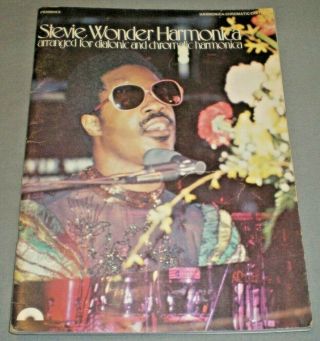 Rare - Vintage Sheet Music Book - Stevie Wonder Harmonica Diatonic And Chromatic