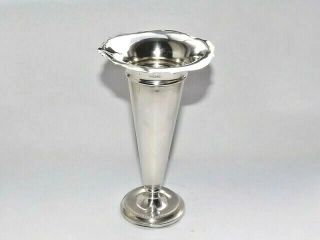 Antique Art Nouveau Solid Silver Sterling Bud Vase Hm Birmingham 1911