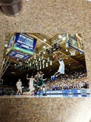 Photo Zion Williamson Signed In Person With Rare Part Of Last Name Slam