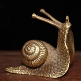 China Ancient Collectable Handwork Old Copper Carve Climb Snake Souvenir Statue