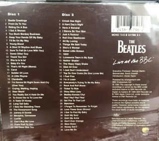 THE BEATLES Live At The BBC Rare 1994 US 69 - track promotional 2 - CD album set 3