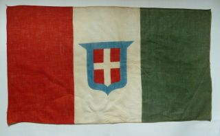 Ww1 1914 - 18 Rare Linen Allies Naval Jack Flag Italy
