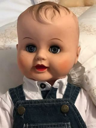Toddler Boy Doll Great Vintage,  Late Fifties Early Sixties,  28 " Tall