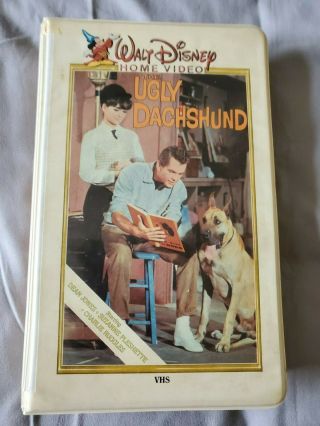 Disney - The Ugly Dachshund Vhs (white Clam Shell) Rare/htf
