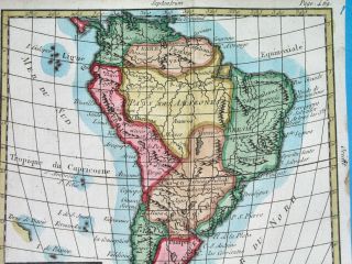 1780 MAP SOUTH AMERICA PATAGONIA ARGENTINA CHILE PERU BOLIVIA COLOMBIA 2