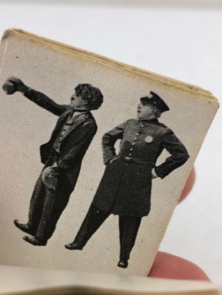 Rare Vintage Cracker Jack Charlie Chaplin? Police Officer Flip Book 3