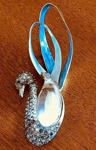 Vintage Jelly Belly Bird Pin W.  Blue Enamel,  Rss Looks Rare Cannot Identify