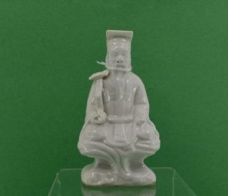 Antique 19 C Chinese Qing De Hua Style Wen Chang Figurine As Found