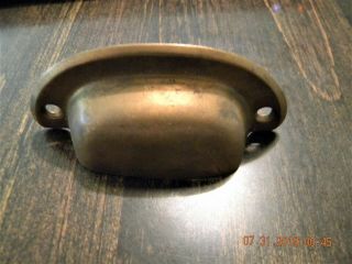 Two Vintage Solid Copper Cup Style Drawer or Door Pulls Kitchen Cabinet Handles 2